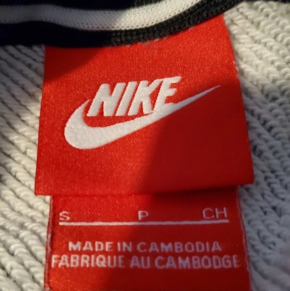 Nike Y2K High Neck Grey Jersey sweater sweatshirt Jumper zip pocket S male 36/38 - Picture 7 of 7